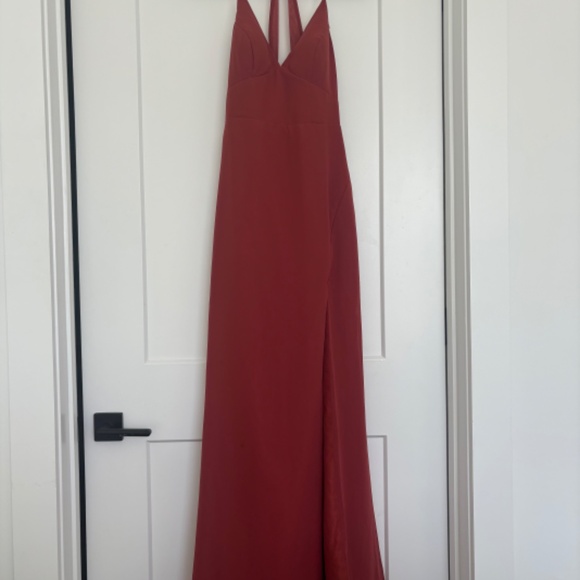 Azazie Terracotta Dress - Picture 3 of 4